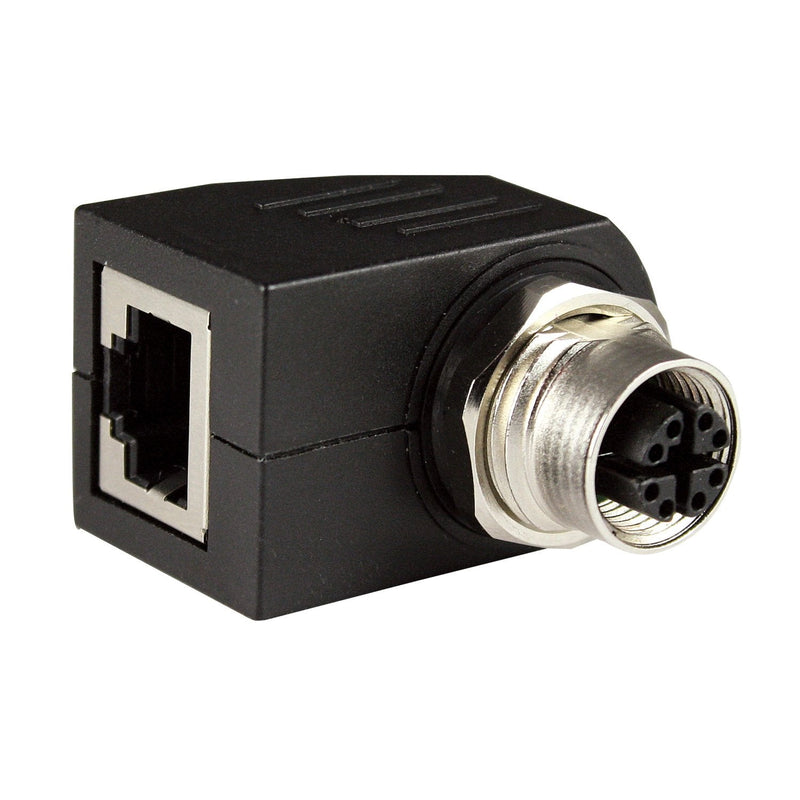 [Australia - AusPower] - ASI  ASITPA-4512FX-RA Rj45 to M12 Adapter, BLACK 