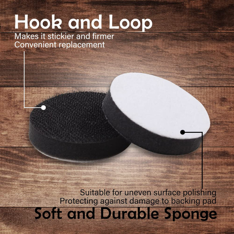 [Australia - AusPower] - SPEEDWOX 2 Inch Hook and Loop Soft Sponge Cushion Buffer Pad 5 Pack Soft Foam Buffering Pad Sanding Sponge Hook and Loop Sponge Polishing Pad for Sanding Pad 2" 