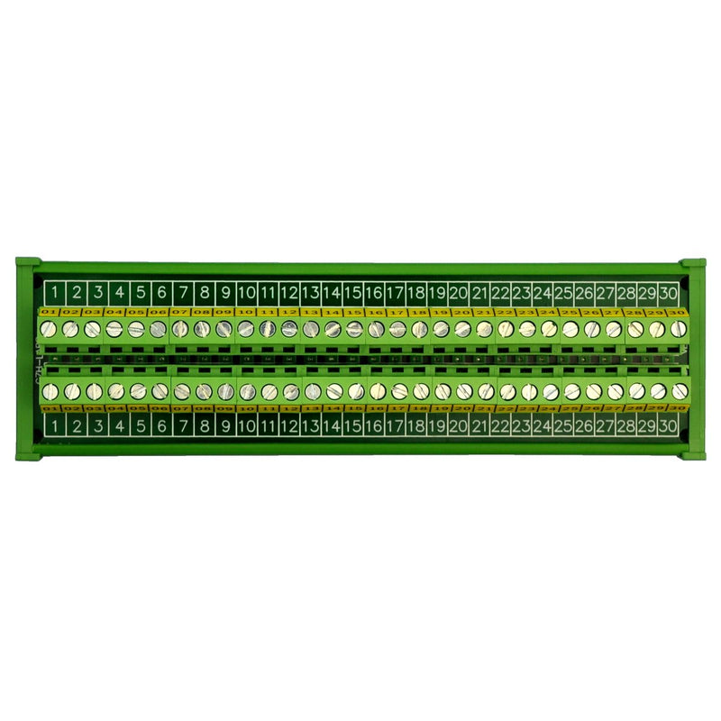 [Australia - AusPower] - Electronics-Salon DIN Rail Mount 30 Position 24A / 400V Screw Terminal Block Distribution Module. 