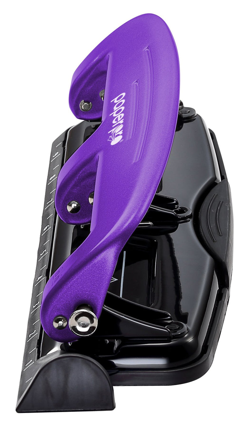 [Australia - AusPower] - Bostitch Office EZ Squeeze Reduced Effort 3-Hole Punch, 12 Sheets, Purple,black , 1.6" x 3" x 11" 