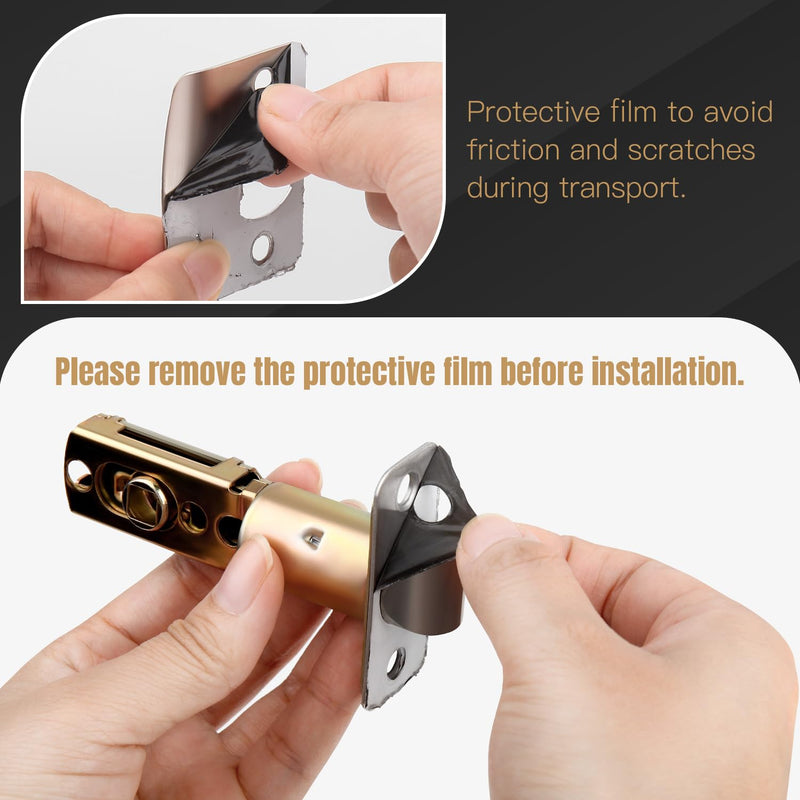 [Australia - AusPower] - Gaurqiah Keyed Entry Door Knob, Ball Design Doorknob for Interior Exterior, Reversible Round Door Lock for Front Entrance Doors, Stain Nickel Keyed Entry {Stain Nickel} 