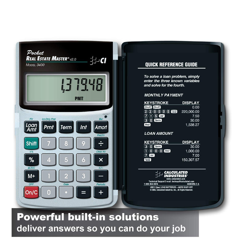 [Australia - AusPower] - Calculated Industries 3400 Pocket Real Estate Master Financial Calculator 