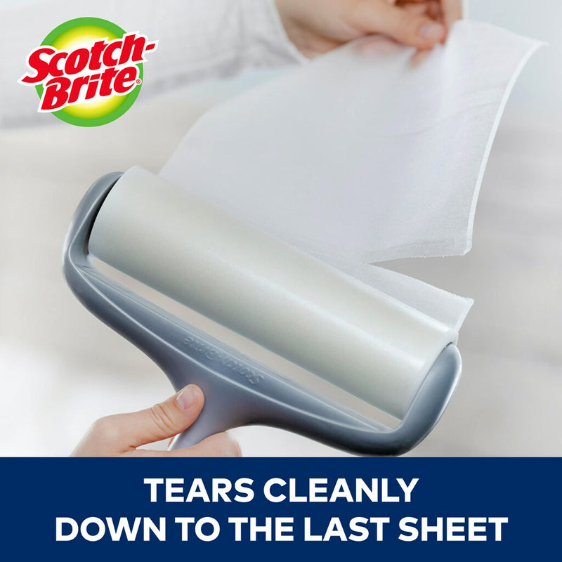 [Australia - AusPower] - Scotch-Brite 50% Stickier Large Surface Lint Roller, Works Great On Pet Hair, 60 Sheets 1 Roller 