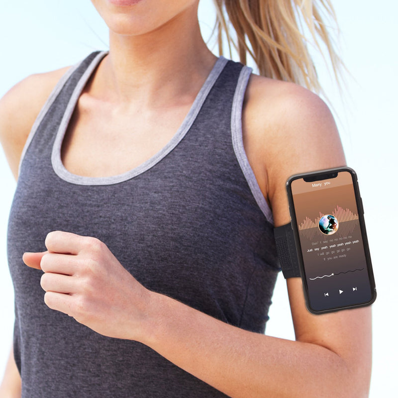 [Australia - AusPower] - TFY Open-face Sport Armband Holder + Detachable Case for iPhone X - (Open-face Design - Direct Access to Touch Screen Controls) 