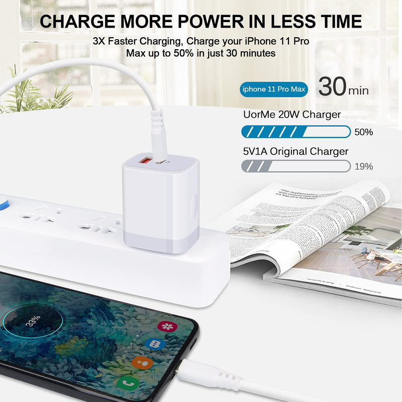 [Australia - AusPower] - Type C Charging Block, iPhone Charger Box, Dual Port PD Power Delivery & Quick Charge 3.0 Wall Charger C Fast Plug for iPhone 13 12 Pro Max/11/SE/XS/8,iPad/AirPods Pro,Samsung Galaxy S22 S21FE A13 5G 