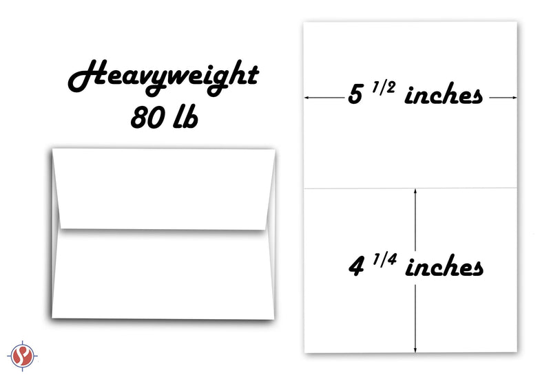 [Australia - AusPower] - Greeting Cards Set - 4.25 x 5.5 Inches Blank White Cardstock & Envelopes Perfect for Business, Invitations, Bridal Shower, Birthday, Gift, Invitation Letter, Weddings & All Occasion - Bulk 50 Set 