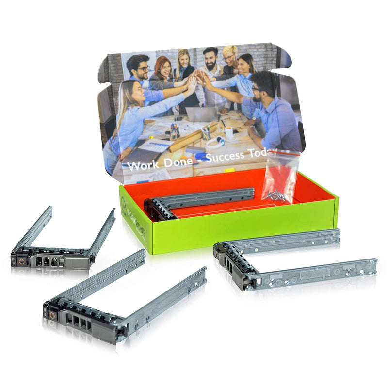 [Australia - AusPower] - WorkDone 4-Pack - 2.5" Hard Drive Caddy G176J Compatible for Dell PowerEdge Server - T440 T640 R330 R430 T430 R630 T630 R730 R830 R930 R320 R420 and More - Hot-Swap Tray - Setup with Detailed Manual 
