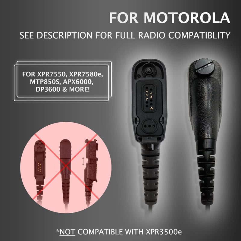 [Australia - AusPower] - ProMaxPower C-Shape Swivel Earpiece Headset with PTT Button & Microphone for Motorola Two-Way Radios XPR7350e, XPR7550, XPR7580, XiR-P8268, MTP850, APX4000 