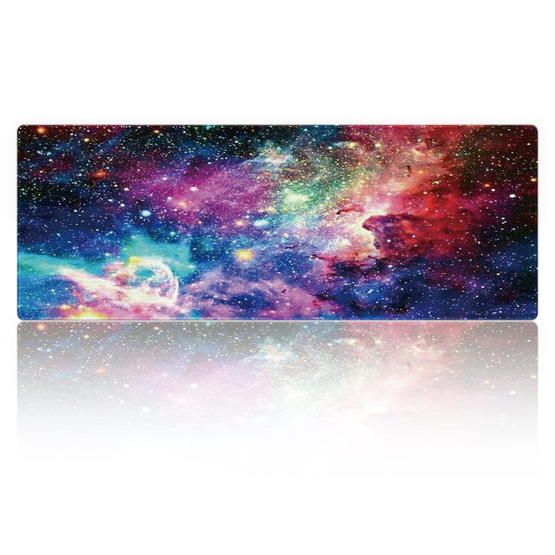 [Australia - AusPower] - ZYCCW Large Gaming Mouse Pad, Oversized Extended Mat Desk Pad Keyboard Pad (31.5"x11.8"x0.15") Thick Non-Slip Rubber Stitched Edges(Space Galaxy Nebula)… 