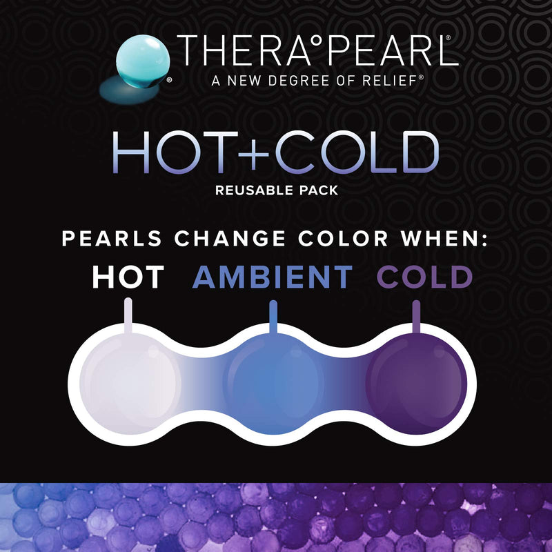 [Australia - AusPower] - TheraPearl Color Changing Hot Cold Pack for Knee, Reusable Knee Wrap with Strap & Gel Beads, Best Ice Bag for Swelling, ACL & MCL Surgery, Sports Injuries, Non Toxic Flexible Hot & Cold Compress New Version 