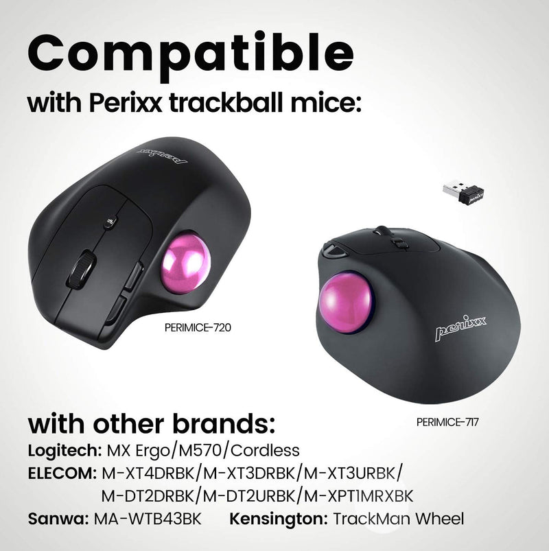 [Australia - AusPower] - Perixx PERIPRO-303 1.34 Inches Trackball - Replacement Ball for M570, PERIMICE-517/520/717/720, and Other Compatible Trackball Mouse (Pink) Glossy Pink 