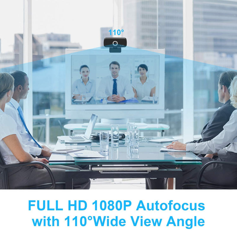 [Australia - AusPower] - 1080P Webcam with Microphone, Streaming Webcam Camera USB Plug and Play Compatible with Desktop Laptop MacBook for Video Calling Recording Conferencing Webcams 