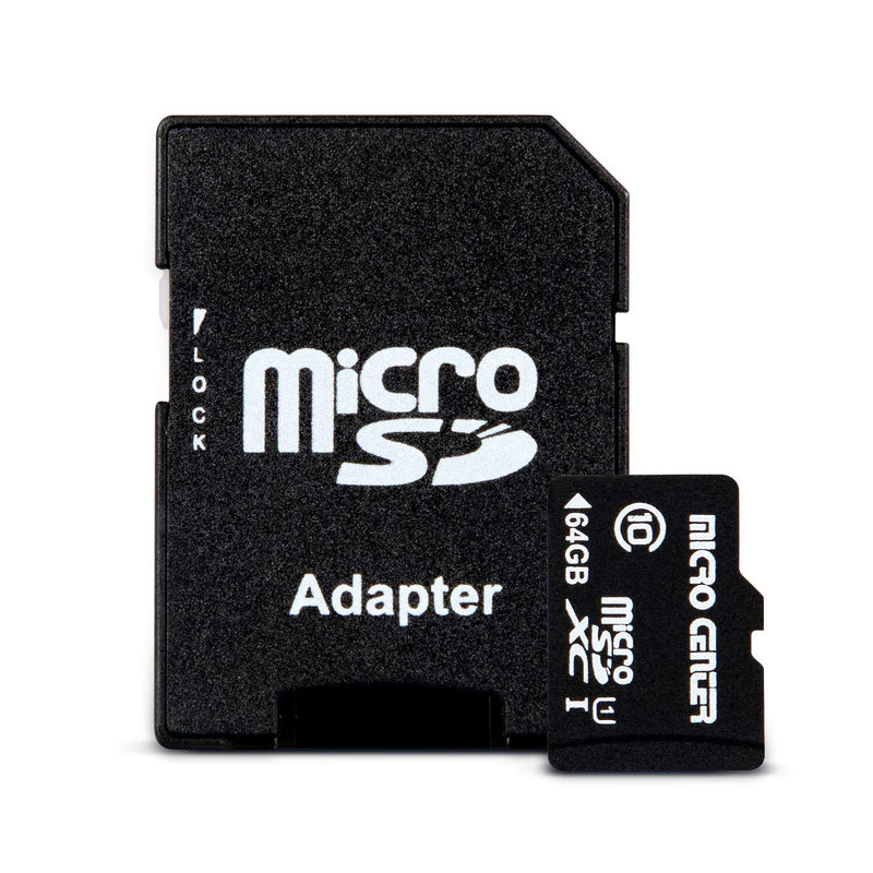 [Australia - AusPower] - Micro Center 64GB Class 10 MicroSDXC Flash Memory Card with Adapter for Mobile Device Storage Phone, Tablet, Drone & Full HD Video Recording - 80MB/s UHS-I, C10, U1 (2 Pack) 64GB - 2 pack 