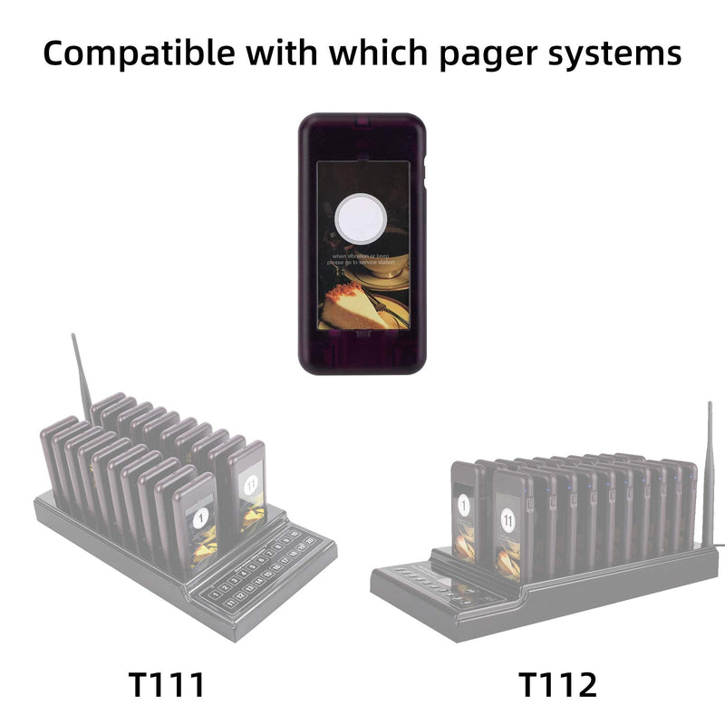 [Australia - AusPower] - Retekess T111,T112 Single Buzzer,Lanyard Hole Design,3 Pompt Modes,Change Label Paper,Long Range,Rechargeable Pager for Restaurant,Nursery,Hospital,Church,Food Truck 