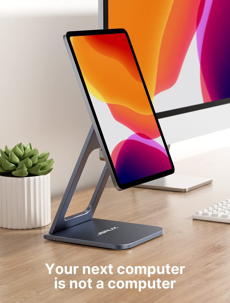 [Australia - AusPower] - JSAUX Tablet Magnetic Stand, Premium Alloy Pad Magnetic Stand, Magnetic Tablet Holder Compatible with iPad Pro/Air/Mini, Samsung Galaxy Tablets (Come with Magnetic Ring) 