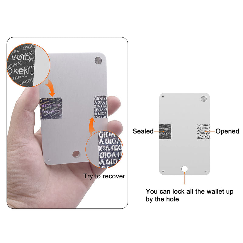 [Australia - AusPower] - Crypto Wallet,Steel Bitcoin Wallet,Cryptocurrency Seed Backup Cold Storage,Cold Wallet for Crypto Seed Storage,Hardware Wallet ,Compatible with KeepKey,Ledger, Trezor,Coldcard, Supports up to 24 Words 