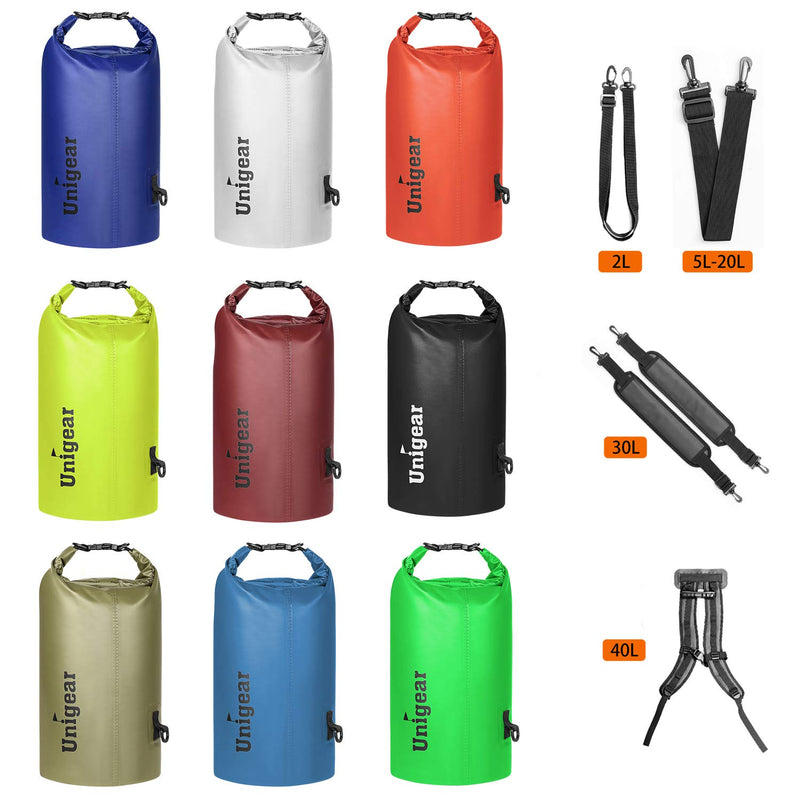 [Australia - AusPower] - Unigear Dry Bag Waterproof, Floating and Lightweight Bags for Kayaking, Boating, Fishing, Swimming and Camping with Waterproof Phone Case Army Green 2L 