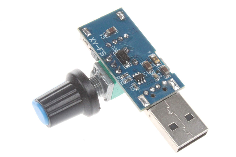 [Australia - AusPower] - NOYITO 5V USB Fan Stepless Speed Controller Regulator with Switch Speed Module DC 4-12V to 2.5-8V 5W （Pack of 2） 