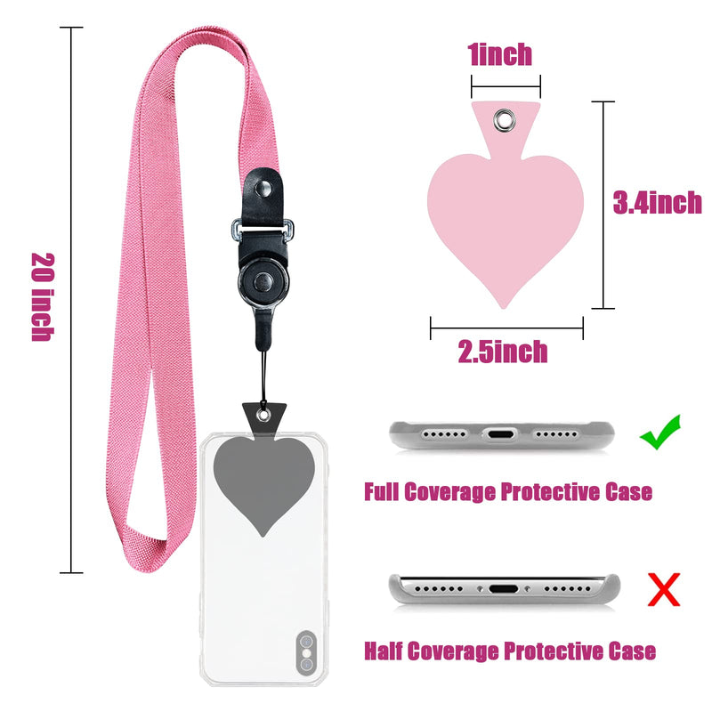 [Australia - AusPower] - Phone Lanyard, 3 Pieces Universal Cell Phone Lanyard for Around The Neck for Women, Adjustable Nylon Phone Neck Strap for Phone Case with 3 Pieces Mobile Phone Lanyard Patch 