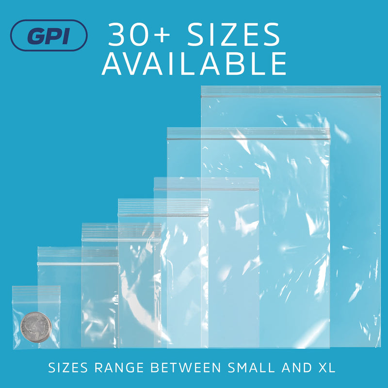 [Australia - AusPower] - ASSORTED CLEAR PLASTIC ZIP BAGS - GPI 600 Pack - 2 mil, 6 Sizes, 1.5x2 - 2x2 - 2x3 - 3x3 - 3x4-3x5, Durable Poly Baggies, Resealable Lock For Jewelry, Storage, Packaging & Shipping. 1.5x2 - 2x2-2x3 - 3x3 - 3x4 - 3"x5" 