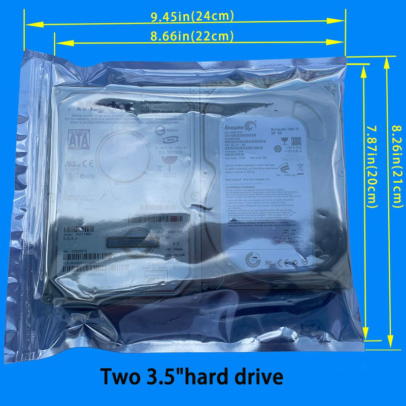 [Australia - AusPower] - Daarcin 30pcs Large Anti Static Bags,Resealable ESD Bags 8.26x9.45in/21x24cm with Labels for Hard Drive SSD HDD and Electronic Device 30pcs 8.26x9.45in/21x24cm 