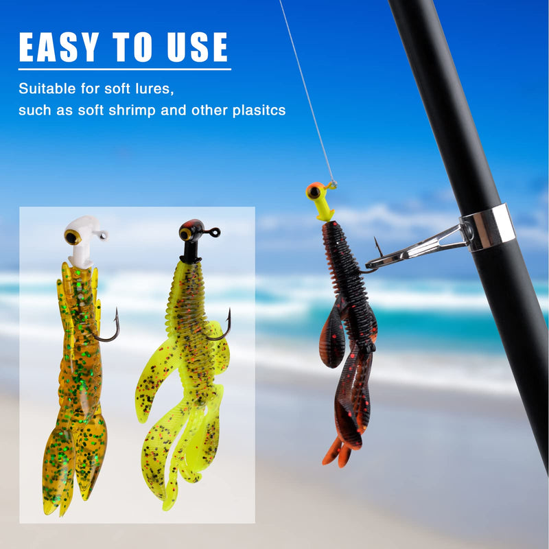 [Australia - AusPower] - Fishing Jig Heads Fishing Hooks Football Jig Heads Kit Fishing Accessories for Bass Crappie Trout Walleye Panfish 1/8oz 3/16oz 1/4oz 1/4oz - 25pcs 