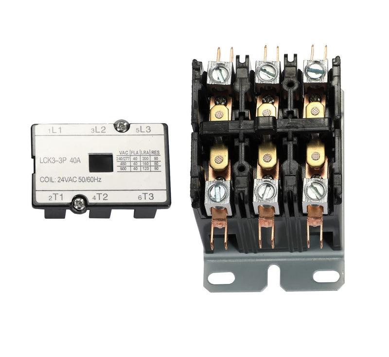 [Australia - AusPower] - KuangBBBTools 3 Pole 40 Amp 24V AC Coil Definite Purpose Air Conditioner Contactor 