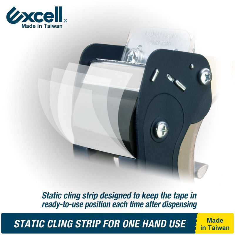 [Australia - AusPower] - Excell Tape Dispenser with Low Noise Design When Packaging The Boxes, Packing Gun Plus 1 Free Transparent Tape (Approximately 0.05mmx48mmx50M) Used for Shipping, Moving, Office and Warehouse - 1Pack 1-Pack 