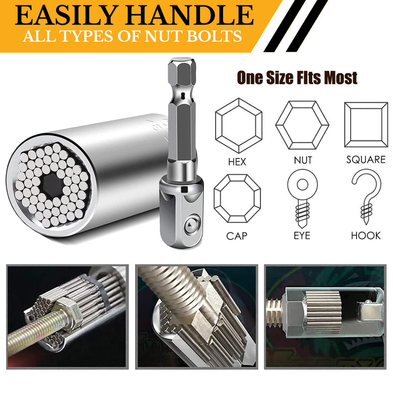 [Australia - AusPower] - Universal Socket Tools Gifts for Men, Dad Gifts, Stocking Stuffers Mens Gifts Christmas Gifts for Men Him Dad Boyfriend Father Husband Mechanic Tools for Men Who Have Evreything Cool Stuff Gadgets 