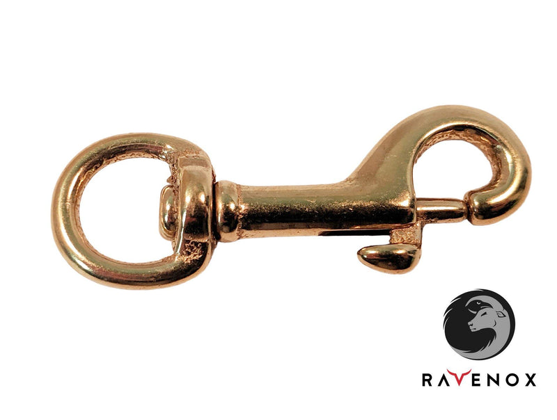 [Australia - AusPower] - Ravenox Snap Hooks Heavy Duty |(Solid Brass)(1/2" x 2-Pack) | 1/2-inch Swivel Snaps | Keychain Clip with Eye Bolt | Swivel Hook, Bolt Snap for Scuba, Flagpoles, Horse Leads, Leashes | Rope Hardware 1/2-inch x 2-Pack Solid Brass 