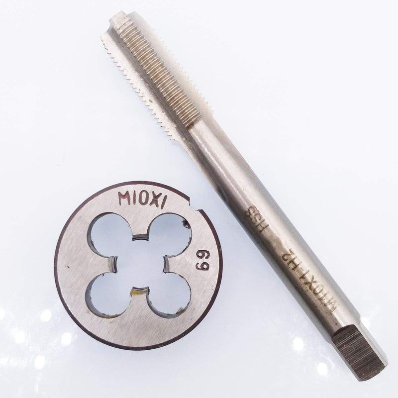 [Australia - AusPower] - HSS M10 x 1mm Tap and M10 x 1.0mm Die Metric Thread Right Hand 