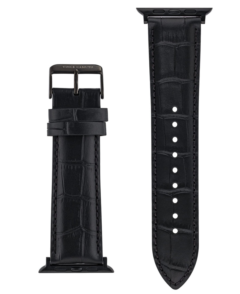 [Australia - AusPower] - Vince Camuto Fashion Bands for Apple Watch, Secure, Adjustable, Apple Watch Replacement Band, Fits Most Wrists 42/44/45mm Black 