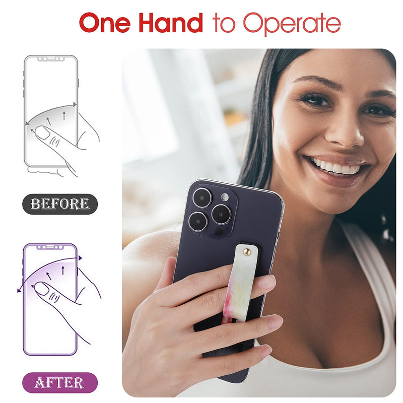 [Australia - AusPower] - Cobee Phone Loop Finger Holders, 5 Pcs Phone Strap Grip Holder Telescopic Cell Phone Stands Universal Silicone Colorful Phone Grip Stand Compatible with Most Smartphones, Tablets(Color Painting) Color Painting 