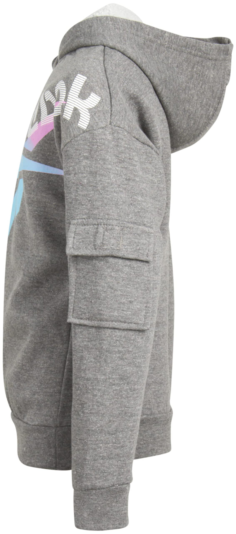 [Australia - AusPower] - Reebok Girls’ Sweatshirt – Tie Dye Fleece Pullover Sweatshirt (Size: 7-16) Medium Grey Heather 12 