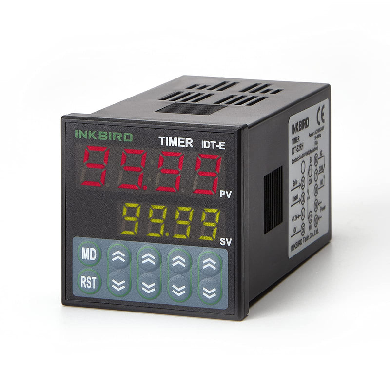 [Australia - AusPower] - Inkbird Digital Cycle Timer Switch Preset Scale IDT E2RH Relay Tact NPN PNP Input Dual Function Register 100-240V Programmable Time Setting IDT-E2RH Timer 