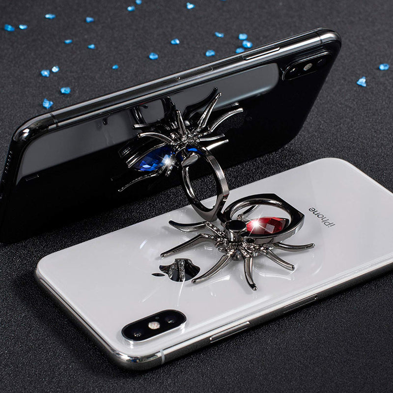 [Australia - AusPower] - Allengel Phone Ring Holder Stand 360 Degree Rotation Universal Spider Finger Ring Kickstand with Polished Metal Phone Grip for Cell Phone Red 