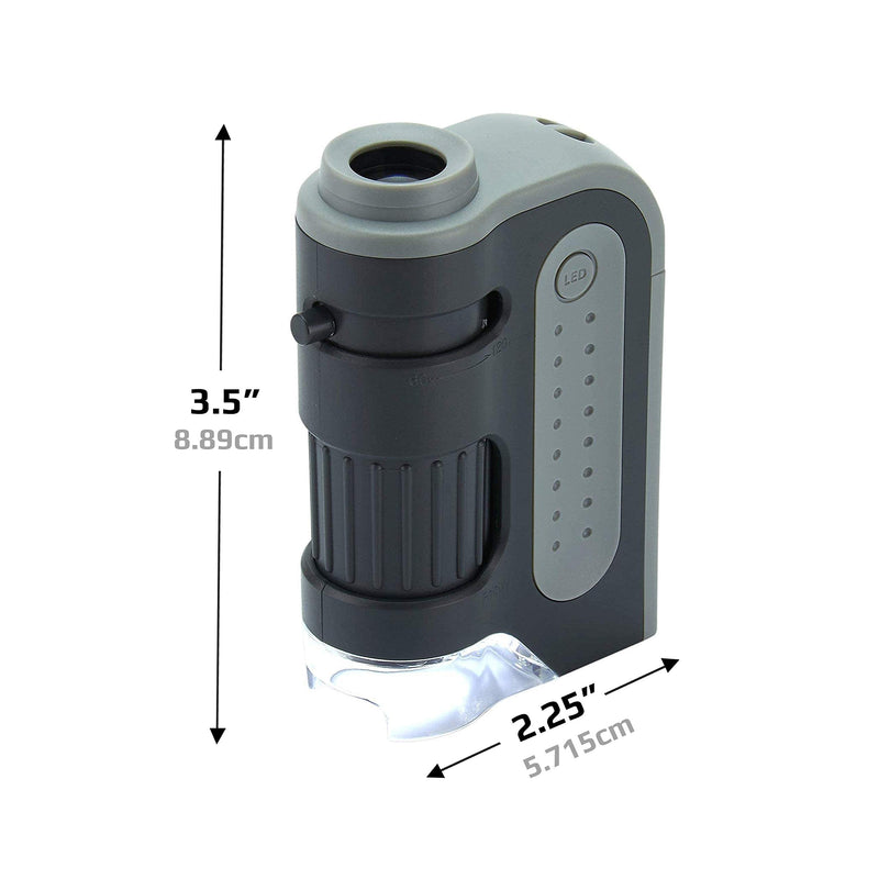[Australia - AusPower] - Carson MicroBrite Plus 60x-120x Power LED Lighted Pocket Microscope Single Pack 