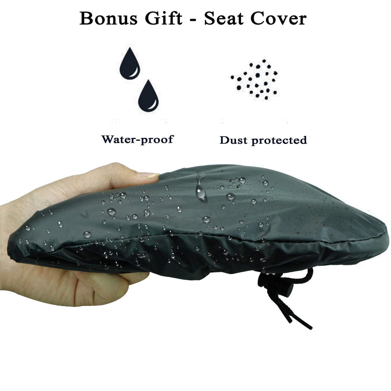 [Australia - AusPower] - LuxoBike Gel Bike Seat Cover Padded Bicycle Seat Covers for Men – Comfort Extra Soft Padded Gel Bicycle Seat Pad – Spin Bike Seat Cushion Pads – Cycling, Spinning Class, Exercise Bike Stationary Cycle Black 