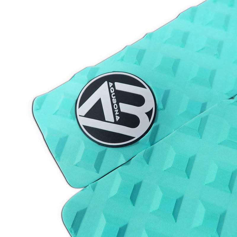 [Australia - AusPower] - AQUBONA 5 Piece EVA Surfboard Deck Traction Pads with Kicker for Stomp Skimboards, Surf Boards, Funboard, Fish Board/Aqua Blue Gray Black AQUA 
