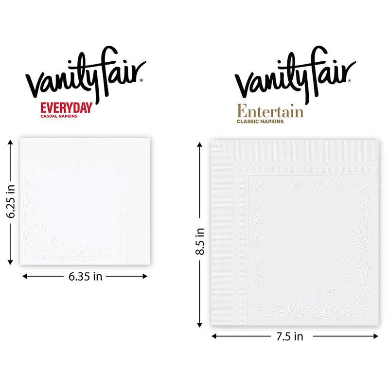 [Australia - AusPower] - Vanity Fair Entertain Paper Napkins, 40 3-Ply Disposable Napkins, Dinner Size 