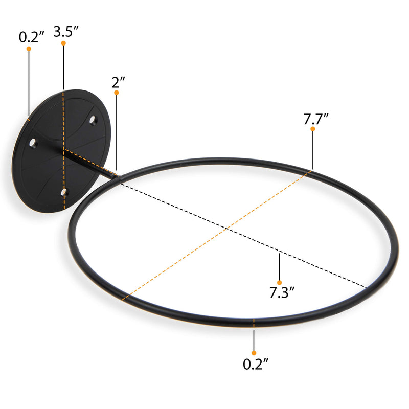 [Australia - AusPower] - Wallniture Sporta Wall Mounted Ball Storage Sports Ball Holder Rack Display Storage Steel (Black) 