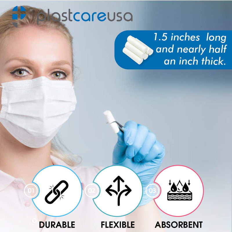 [Australia - AusPower] - 800 Dental Gauze Rolls, Cottons Pads for Dentists, Rolled Cotton Ball, Nose Plugs for Kids and Adults, Nosebleed Kit Accessories, Mouth Gauze, Non Sterile, 1.5 Inch 