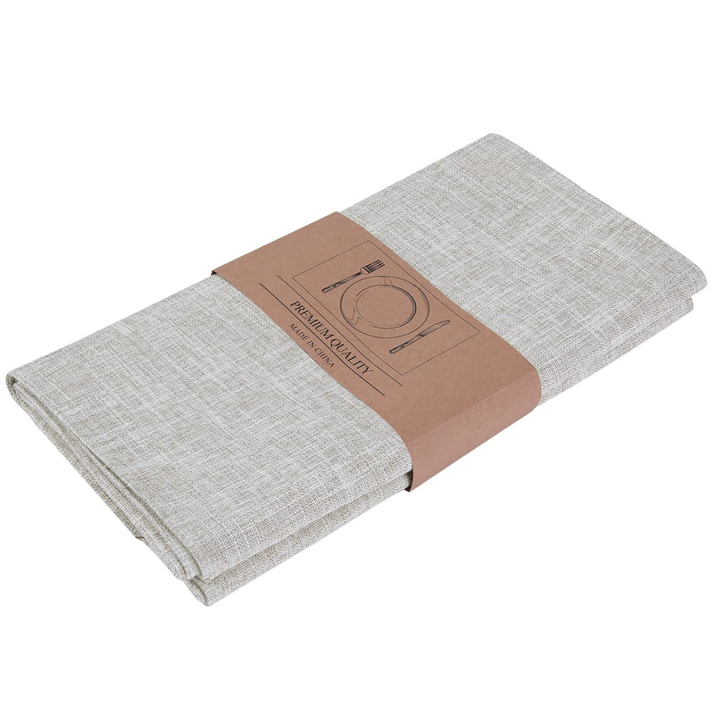 [Australia - AusPower] - homing Neutral Beige Cloth Placemats Set of 6 – Cotton Linen Blend Washable Farmhouse Dining Table Mats for Indoors & Outdoors, Easy to Clean, 14 x 19 Inch 
