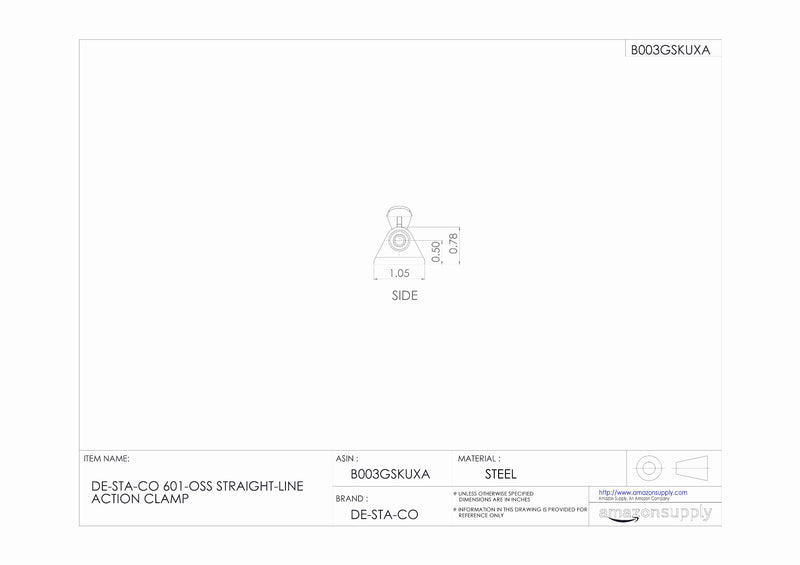 [Australia - AusPower] - DE-STA-CO 601-OSS Straight-Line Action Clamp 