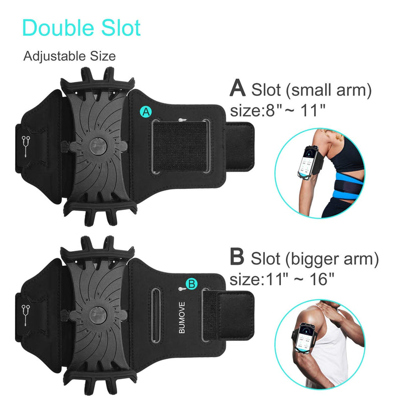 [Australia - AusPower] - BUMOVE Running Workouts Phone Armband Holder for iPhone 13/13 Pro/13 Pro Max, 12/12 Pro/12 Pro Max, 11/XR, Samsung Galaxy S22 Ultra/S21 Ultra, S22+/S21 FE/S20 FE, S22/S21, Google Pixel 6/6/Pro (Black) Black 