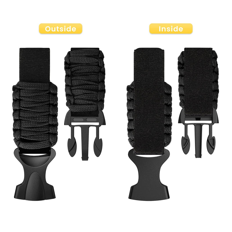 [Australia - AusPower] - CUZOW Watch Band for Garmin Fenix 5x Bands, 26mm Quickfit Nylon Fabric Sports Strap for Fenix 6X/Fenix 3/Fenix 5X Plus/Fenix 6X Pro/Fenix 3 HR/Tactix/Descent MK1/Enduro Smart Watch for Men Women cool black 