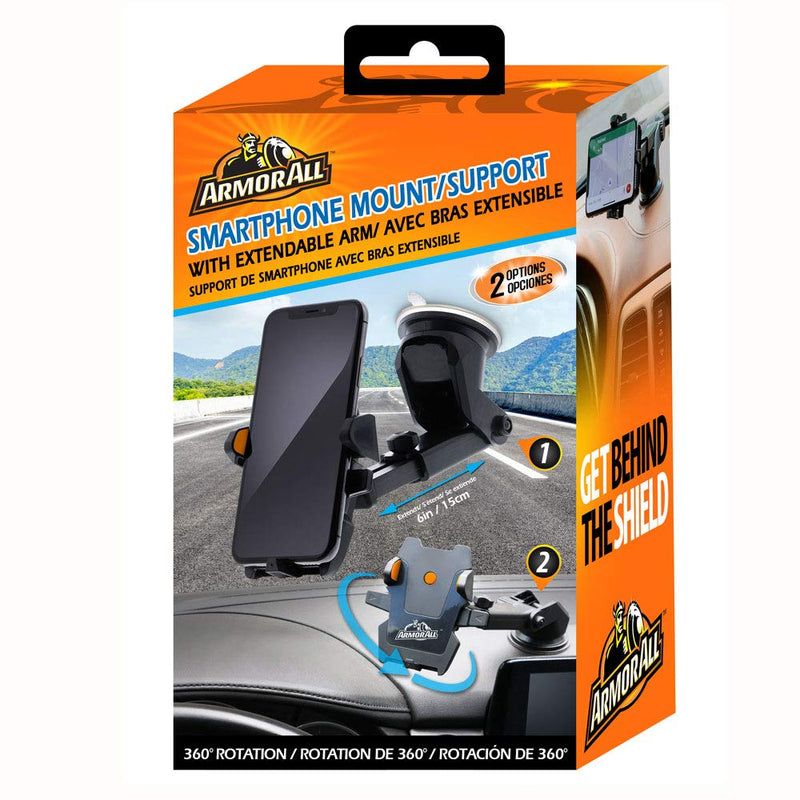 [Australia - AusPower] - Armor All Phone Mount/Support with Extendable Arm,360 Rotation,Compatible with Smartphones iPhone,Samsung,HTC 