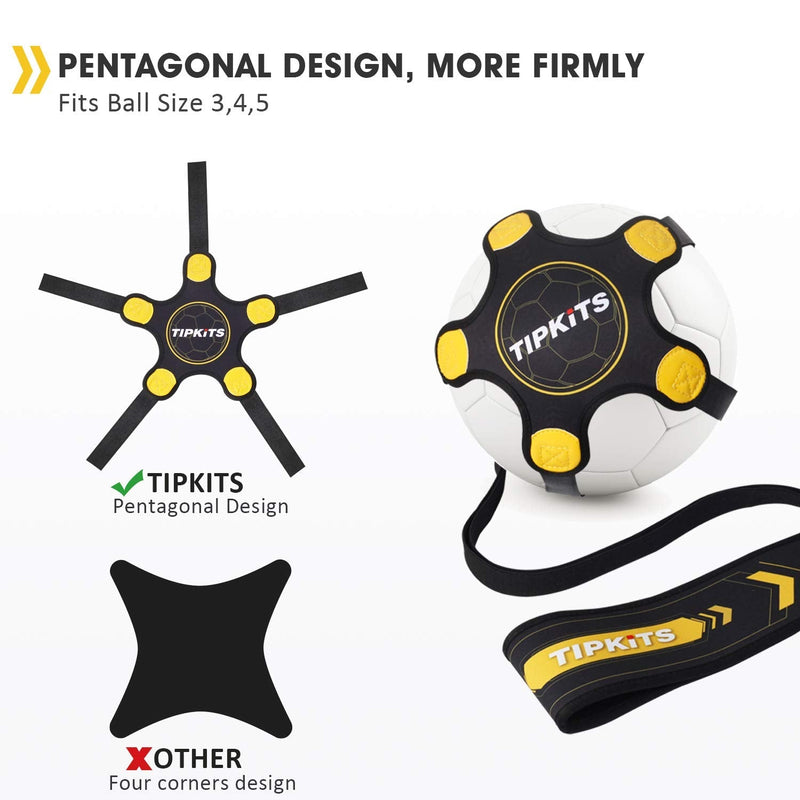 [Australia - AusPower] - Tipkits Soccer Training Equipment for Kids Adults, Solo Soccer Trainer Belt, with Upgraded Leather Fixation 