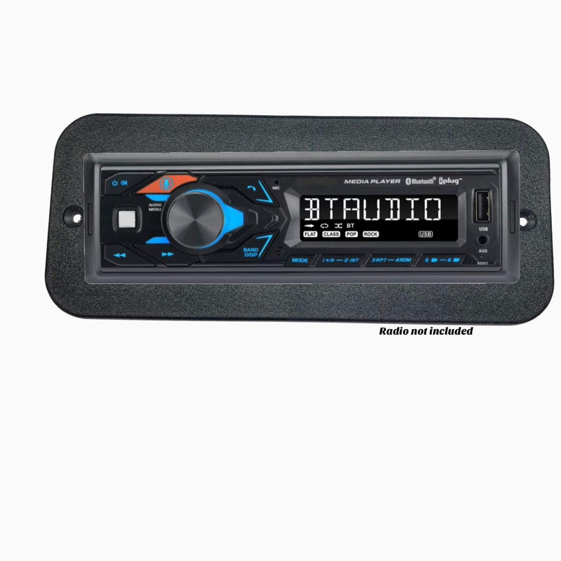 [Australia - AusPower] - Generic Kioti Radio Mounting Plate for Mounting Single Din Stereo Radio Mount Black Trim Bezel 