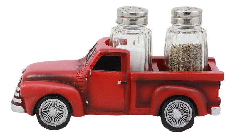 [Australia - AusPower] - Ebros Classic Old Fashioned Red Pickup Truck Figurine Holder For Glass Salt And Pepper Shakers Kitchen Decor Statue (S&P Shakers) S&P Shakers 